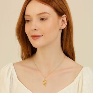 Leaf Necklace Nature Inspired Pendant Dainty Boho Jewelry Minimalist Gift Gold